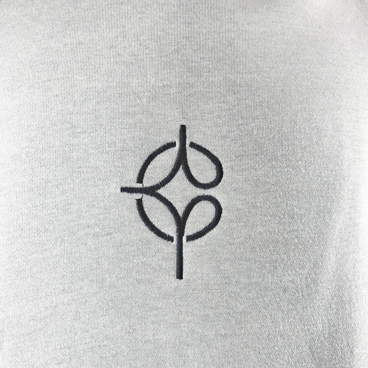 COSYSTAR SILVER GREY LOGO EMBROIDERY HOODIE