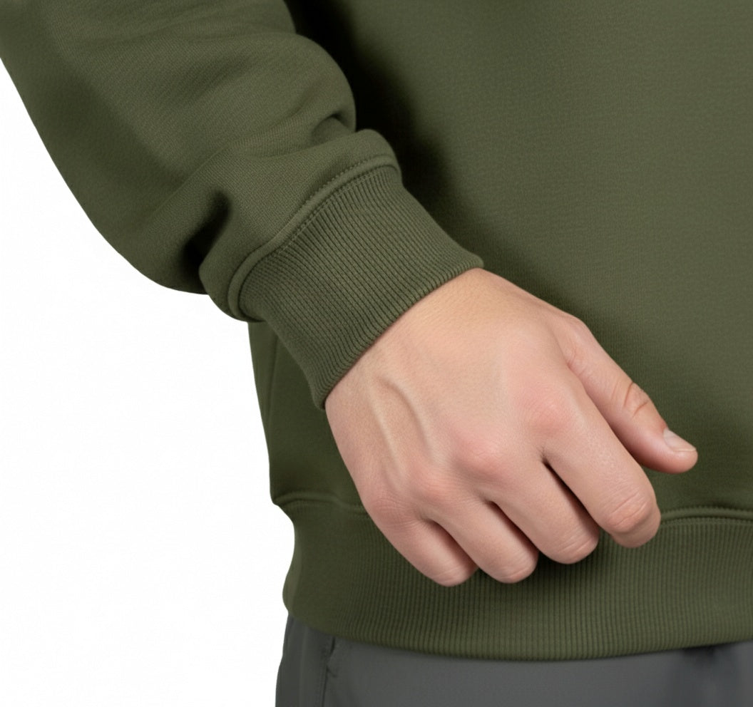 COSYSTAR OLIVE GREEN SIGNATURE EMBROIDERED SWEATSHIRT